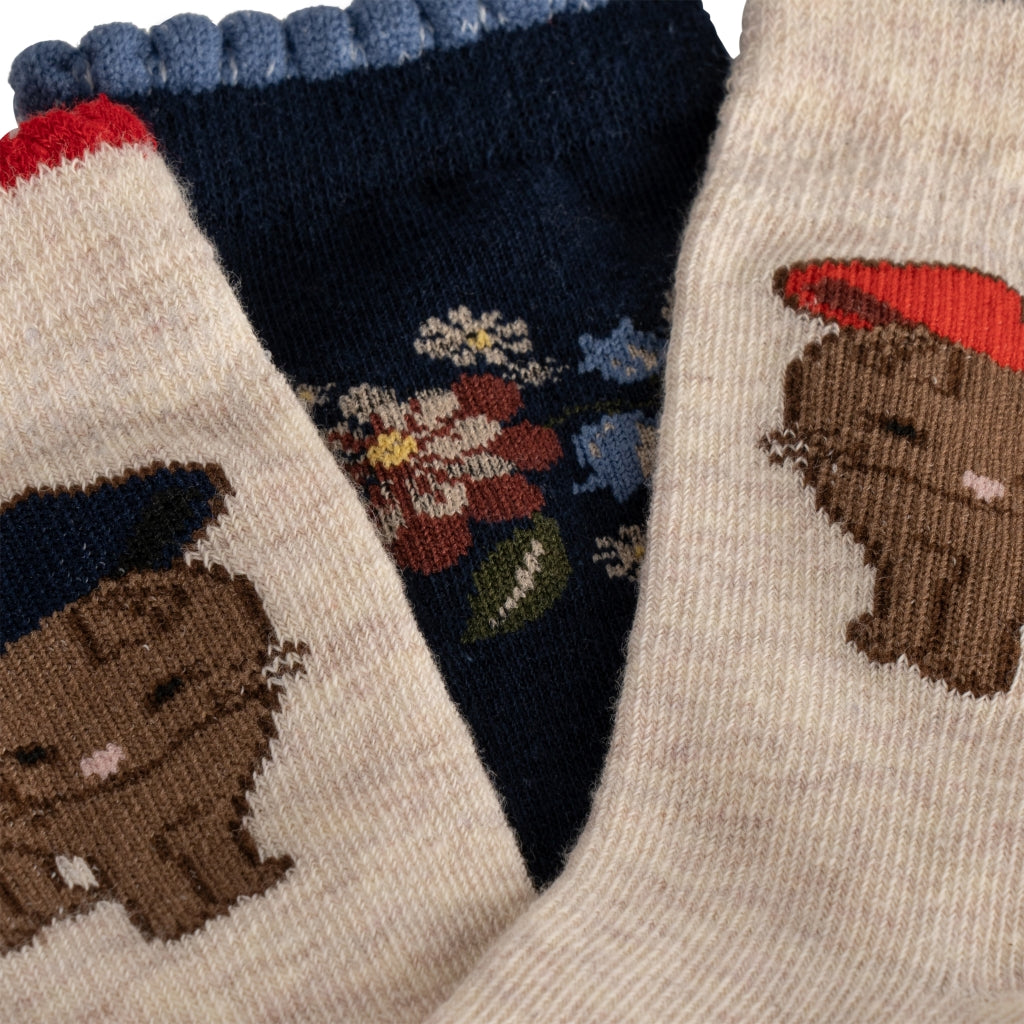 2er-Pack Lapis Socken 'Cat/Flower' - The Little One • Family.Concept.Store.