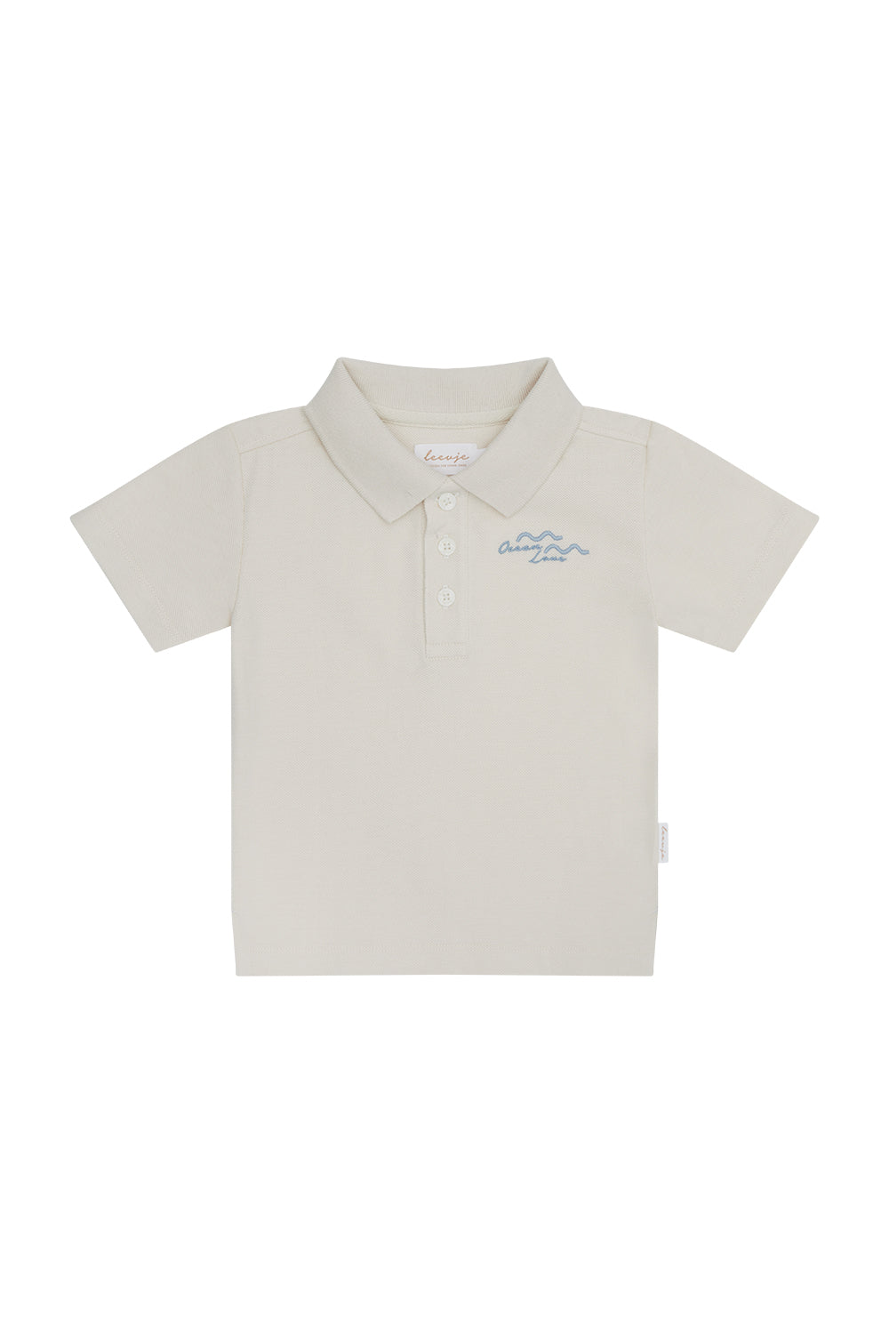 Unisex Polo-Shirt 'Waves' Beige