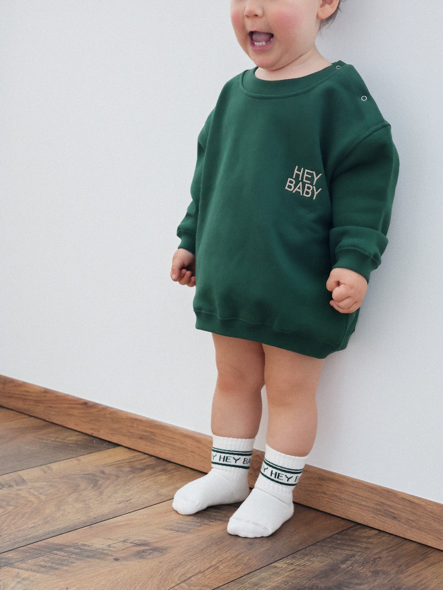 Socken HEY BABY 'Pinewoodgreen' - The Little One • Family.Concept.Store.