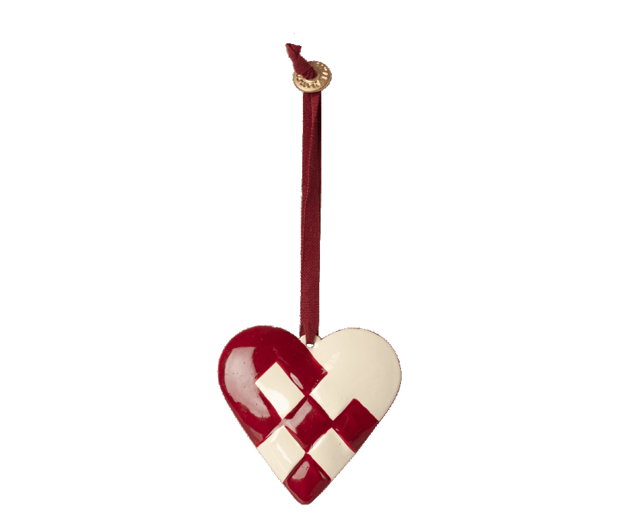 Metallornament Geflochtenes Herz Rot - The Little One • Family.Concept.Store.