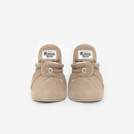 Gamuza Booties 'Gripper'- Café - The Little One • Family.Concept.Store.