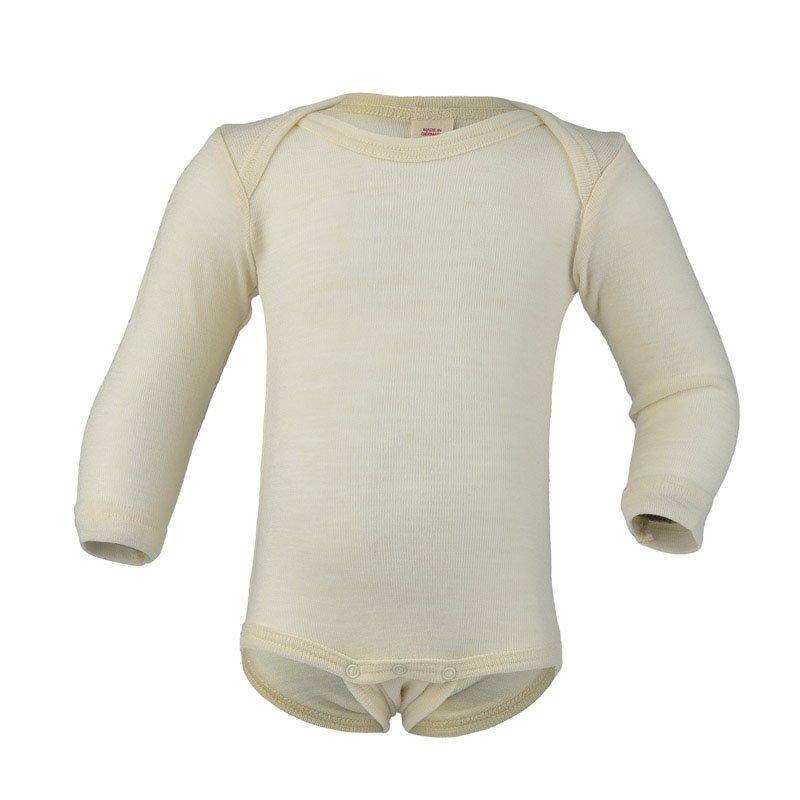 Langarmbody Wolle Seide 'Natur' - The Little One • Family.Concept.Store.