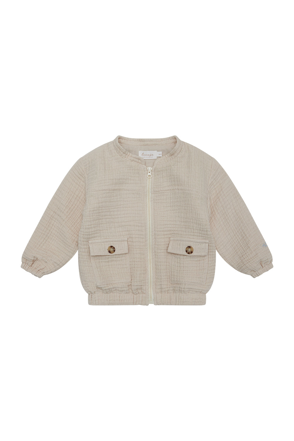 Musselin Jacke 'Oh Hey Vacay' Beige