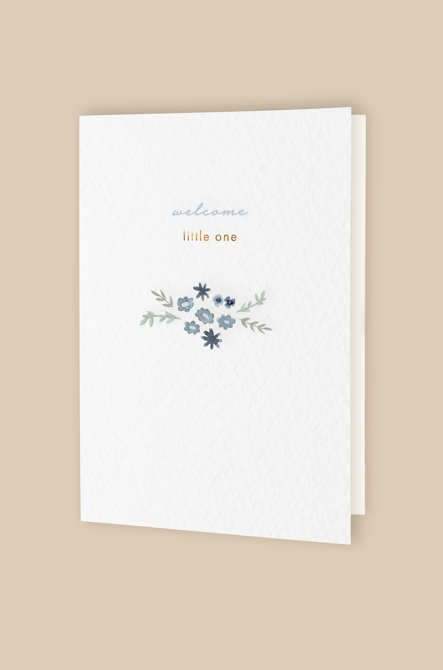 Klappkarte Blumen 'Welcome Little One'