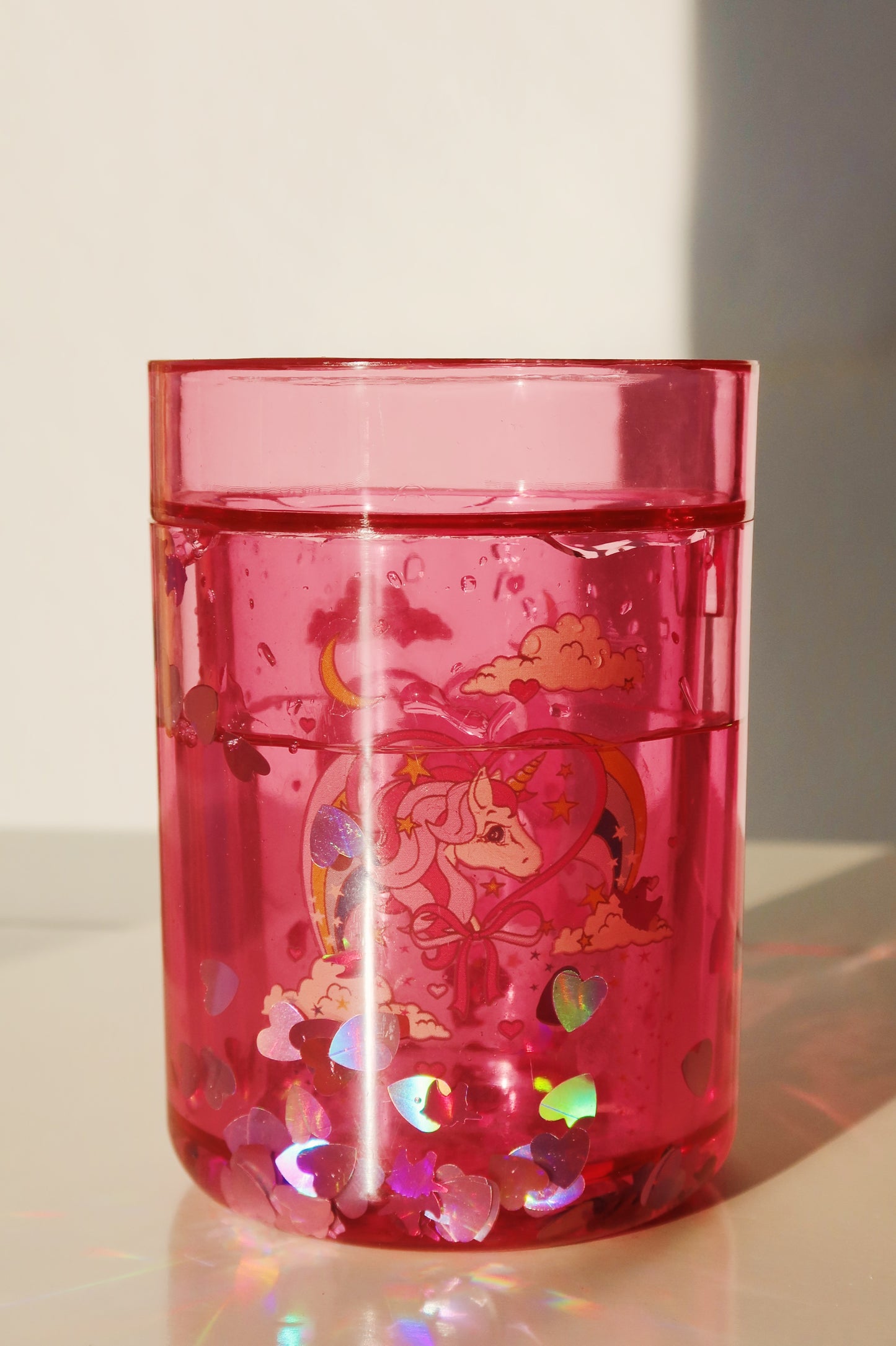 Set of 2 glitter cups 'Cherry'