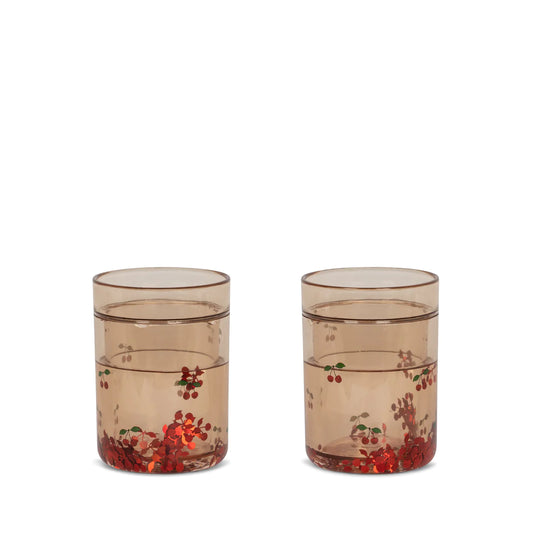 2er Set Glitzer-Becher 'Cherry' - The Little One • Family.Concept.Store. 