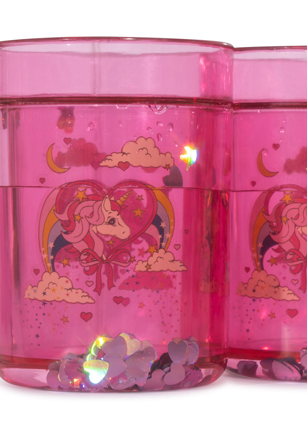 Set of 2 glitter cups 'Cherry'