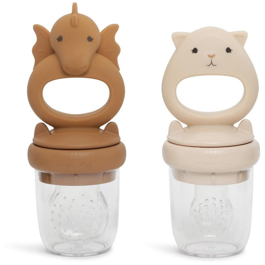 2er-Set Silikon-Fruchtsauger Dragon 'Caramel/Sunkiss' - The Little One • Family.Concept.Store.