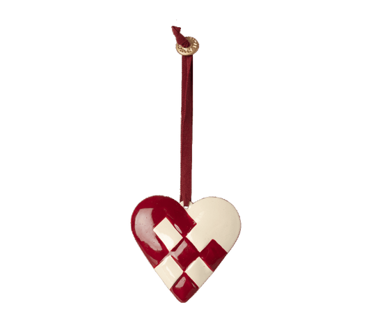 Metallornament Geflochtenes Herz Rot - The Little One • Family.Concept.Store.