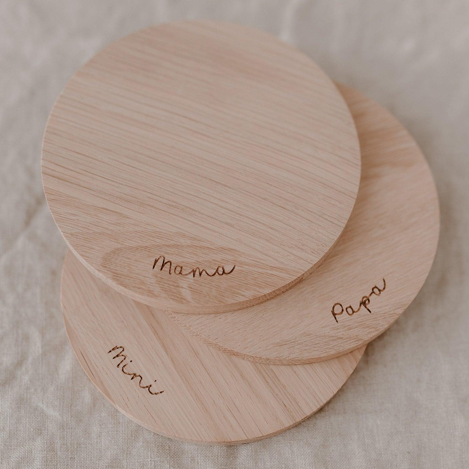 Untersetzer aus Eiche 'Papa' - The Little One • Family.Concept.Store. 