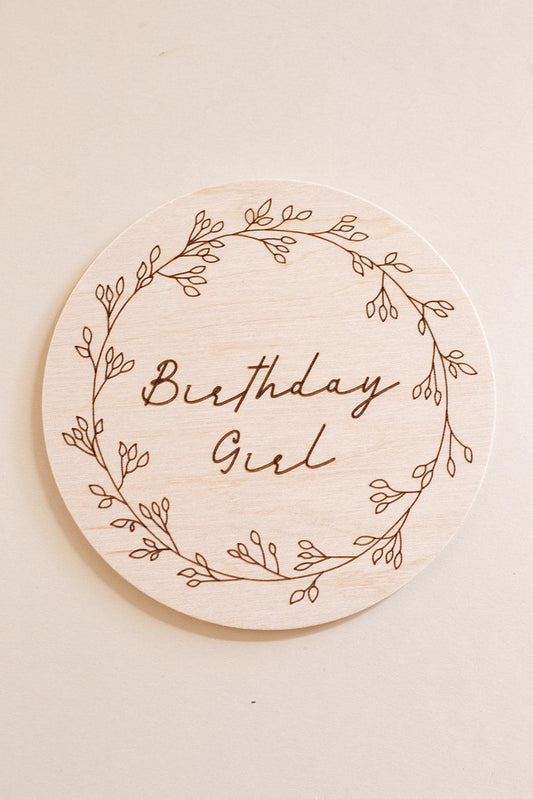 Meilensteinscheibe - Birthday Girl - The Little One • Family.Concept.Store.